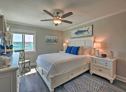 Walk to Beach Ocean-View Atlantic Beach Condo!