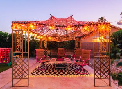 Desert Oasis: 4BR Boho Oasis w/ Pool, Spa, Game Room & Sleeps 12 Comfortably