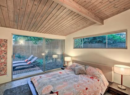 Mid-Century Steps from Miramar Beach, Private Fenced Garden in Montecito