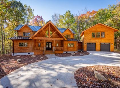 Lake Lure's Newest Luxury Log Cabin Behind The Gates of Rumbling Bald Resort!