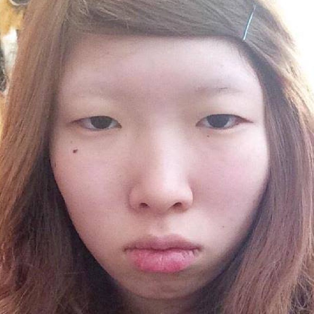 Asian girl face stomp