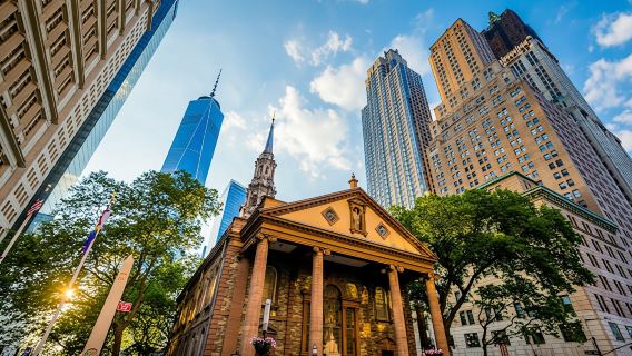 9-11 Ground Zero walking tour: St. Paul's Chapel, Firefighter's Memorial Wall and 9-11 Memorial