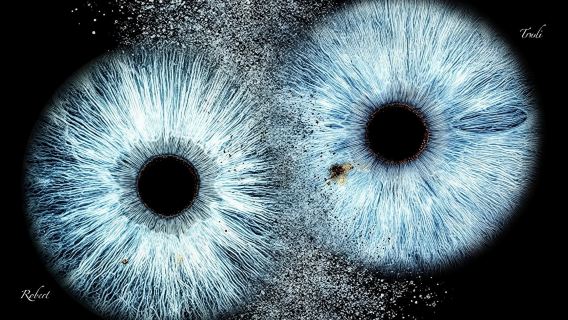 Personalized Eye Iris Photography Print with Delivery