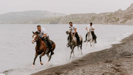 Santorini: Extreme Horse Safari with Beach Gallop