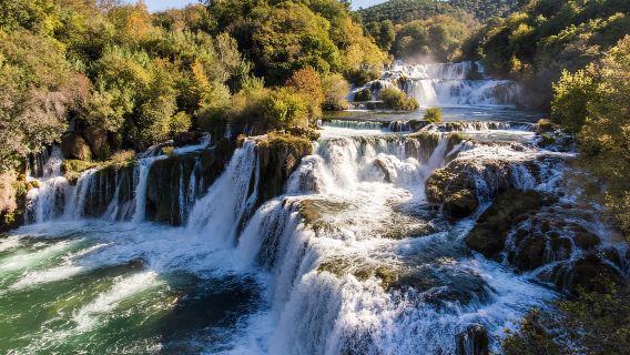 From Zadar: Krka Waterfalls Tour with Panoramic Boat Ride