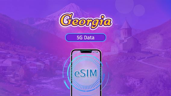 Georgia | 5G eSIM | Day Pass/Total Package | Support Tiktok & ChatGPT | Natural Day Billing | 1-30 Days | QR Code