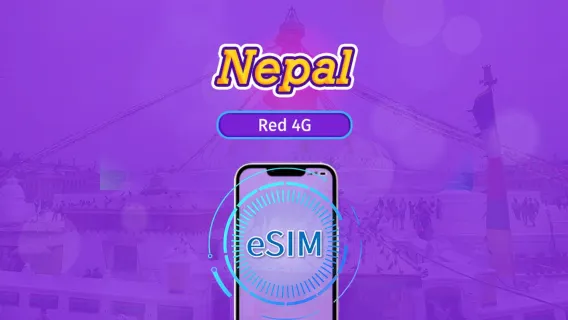 Nepal | eSIM 4G/5G | Paquete de datos | Facturación de 24 horas | 30 días | Código QR