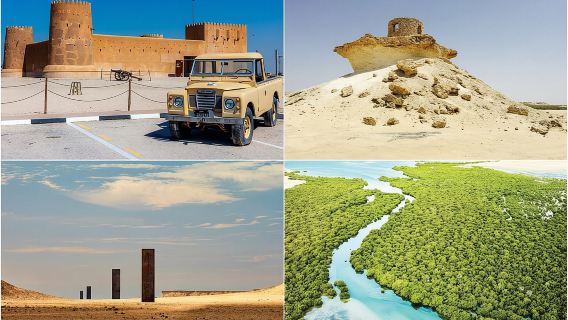 Tour di un giorno intero nel Qatar settentrionale e occidentale con prelievo da Doha