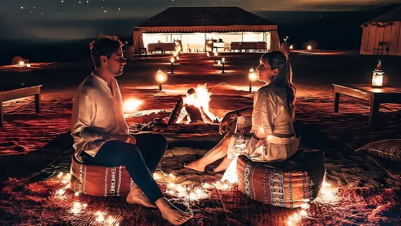 Agafay Desert: Sunset Camel Ride and Dinner, Fireshow(Marrakech)