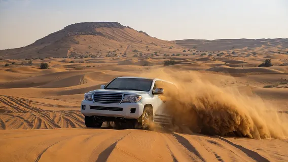Premium Desert Safari with BBQ Dinner, Live Shows&Sandboarding (Optional Lounge Seating)