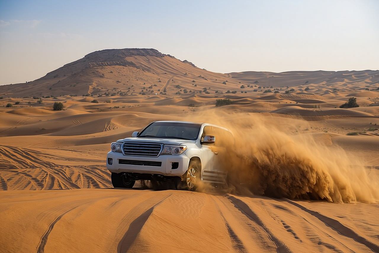 Premium Desert Safari with BBQ Dinner, Live Shows&Sandboarding (Optional Lounge Seating)