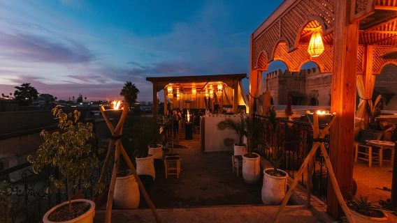 Marrakech: Rooftop Dinner with Koutoubia View