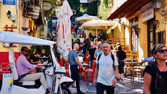 Athens private city afternoon or evening tour on e-tuk tuk