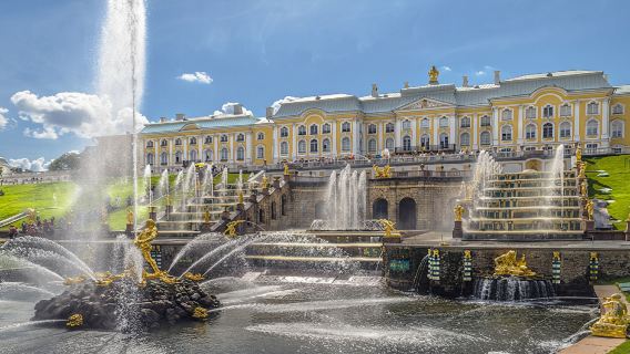 Peterhof Palace + SMOLNY Historical and Memorial Museum + Palace Square + Winter Palace Bridge + Savior on the Spilled Blood