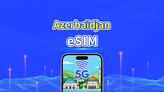 Azerbaïdjan eSIM | 5G/4G | Pass journalier/Forfait données total | 1–30 jours | Facturation toutes les 24 heures | Code QR