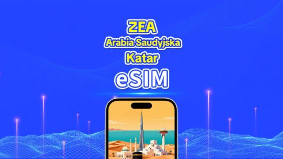 ZEA / Arabia Saudyjska / Katar 5G eSIM | Pakiet dzienny / Pakiet danych (całkowity) | 1–30 dni | Rozliczanie co 24 godziny | QR Code