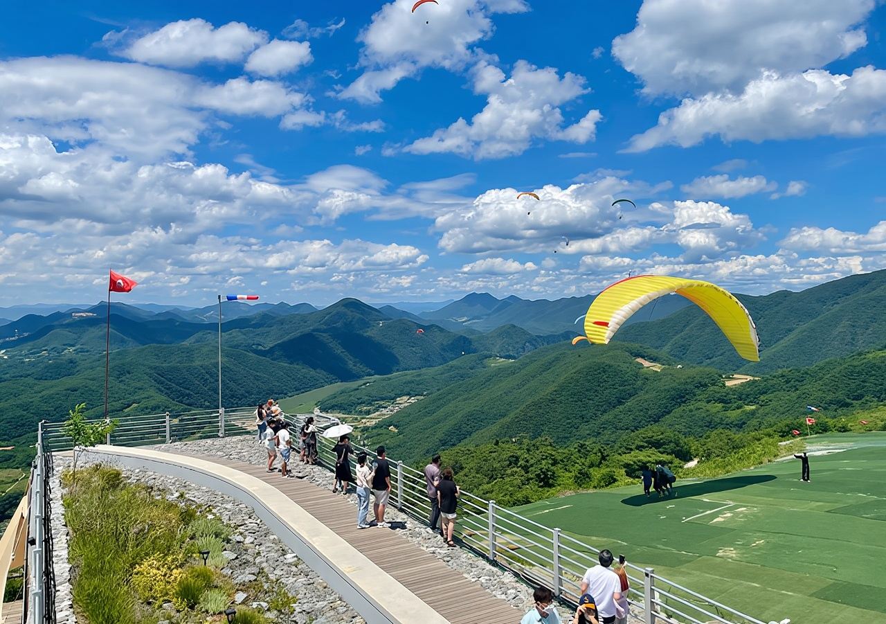 Paragliding experience in Danyang-gun [Experience Danyang paragliding at CAFE SANN]