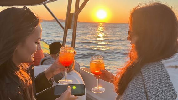 Задар: романтическая, роскошная прогулка на лодке на закате с Aperol Spritz