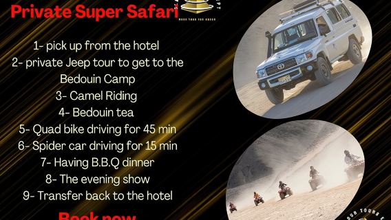 Private Jeep Safari with Quad bike, Buggy, Dinner, and Party