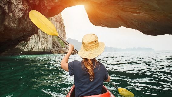 Excursion d'une journée dans la baie d'Halong : croisière de luxe de 6 heures en limousine ou bus (petit groupe)