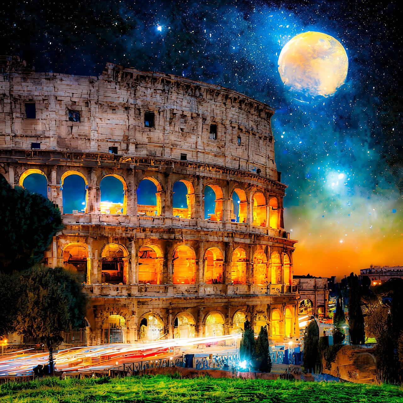 Rome by Night: Colosseum, Trevi Fountain, and Signature Aperitif in Trastevere