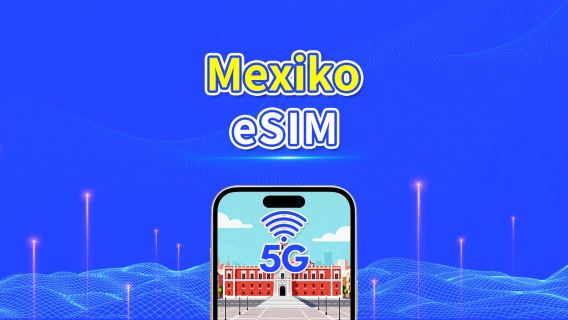 Mexiko eSIM | 5G/4G | Tages-/Datenpaket | Highspeed-Daten | 24 Stunden Gültigkeit | 1-30 Tage | QR-Code