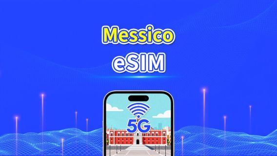 eSIM Messico | 5G/4G | Pacchetto giornaliero/dati | Dati ad alta velocità | Validità 24 ore | 1-30 giorni | Codice QR