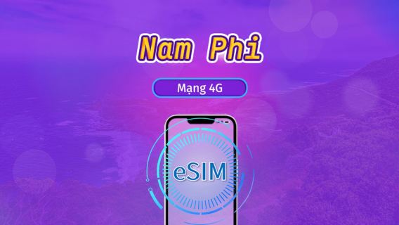Nam Phi | eSIM 5G/4G | Vé ngày/Gói tổng | Tính cước theo ngày tự nhiên | 1-30 ngày | Mã QR