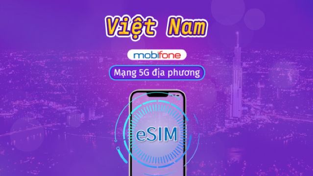  Việt Nam Mobifone eSIM | Hỗ trợ mạng 5G & TikTok & ChatGPT | Túi hàng ngày | 3-15 ngày | Thanh toán theo ngày trên lịch | Mã QR