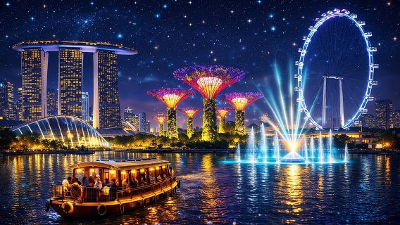 Crucero nocturno estrellado por Singapur, Garden Rhapsody, Spectra y Satay