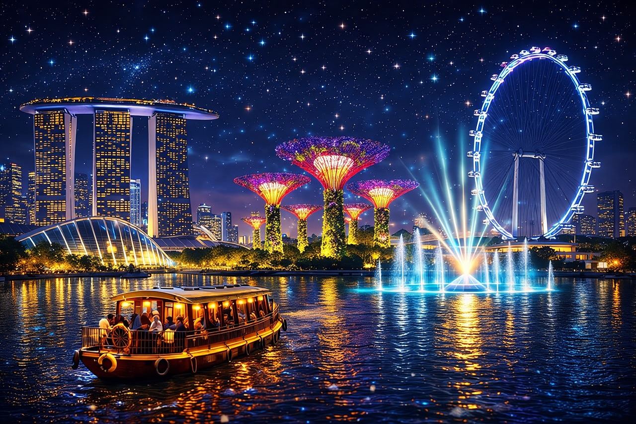 Crucero nocturno estrellado por Singapur, Garden Rhapsody, Spectra y Satay