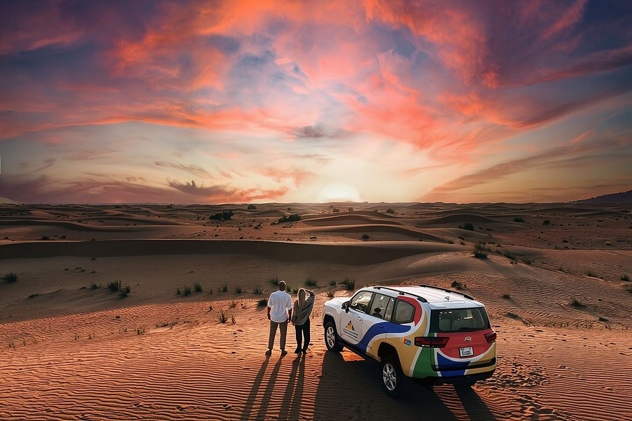 Dubai Evening Desert Safari: Sandboarding, BBQ, Camel Ride & more