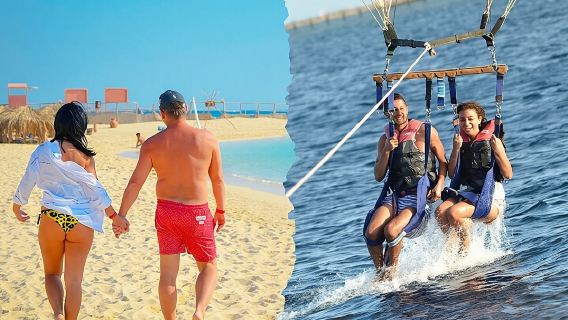 Orange bay Island and Parasailing, Snorkeling, & Water Sports, Lunch - Hurghada