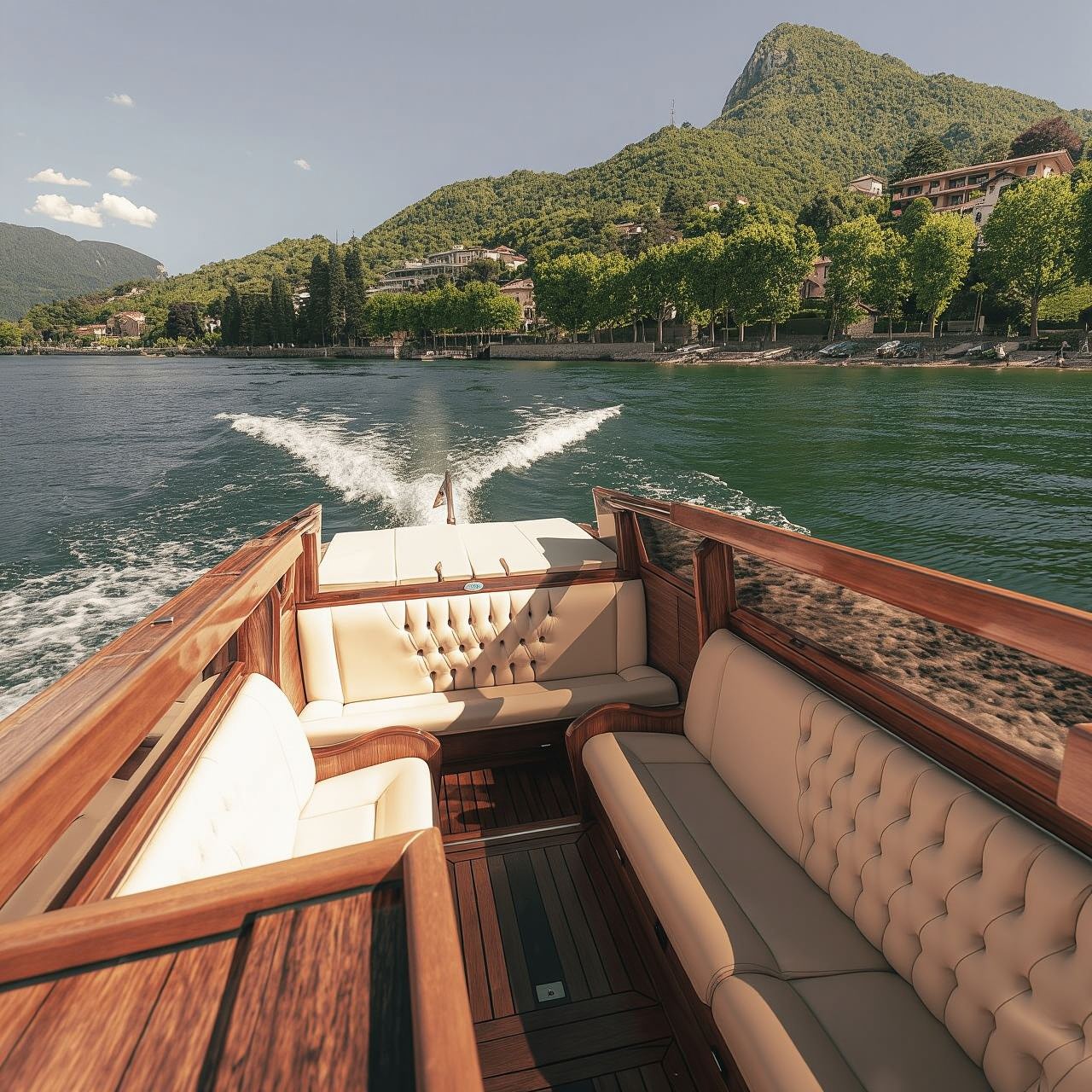 Lecco: Tour in barca condiviso al tramonto con aperitivo al Prosecco