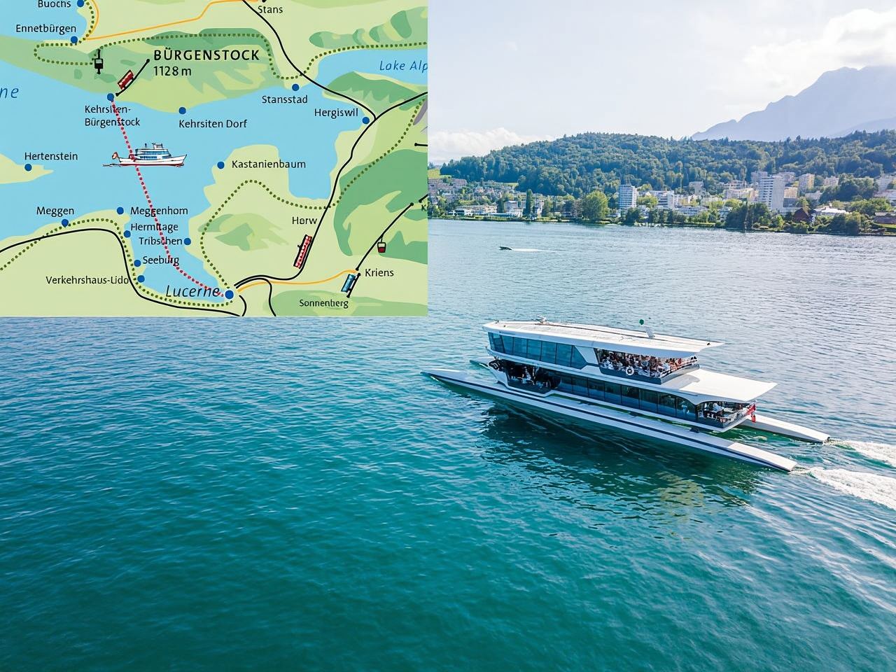 Lucerne: Round-Trip Catamaran Cruise on Lake Lucerne