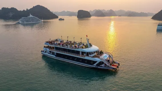 [Crucero de lujo 5 estrellas] Excursión de un día a Hanói, Bahía de Ha-Long + Cueva de la Sorpresa + Isla Paradise + Cueva del Palacio Celestial