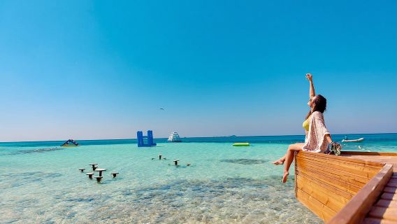 Хургада: экскурсия на лодке с подводным плаванием на острове Оранж-Бэй с обедом, трансфером и отдыхом на пляже