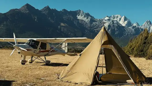 雲南麗江玉龍雪山固定翼飛機飛行體驗【可體驗駕駛飛機+贈送高清飛行視頻】
