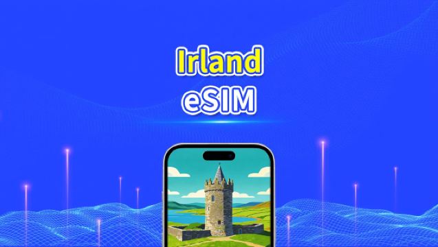 Irland eSIM | 4G/5G | Hochgeschwindigkeitsnetzwerk | Tägliches/Gesamtdatenpaket | 24-Stunden-Abrechnung | 1-30 Tage | QR-Code
