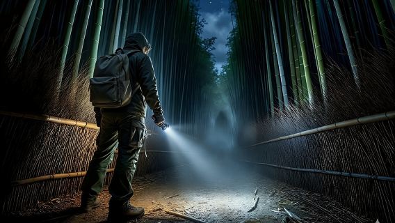 ทัวร์ผีเกียวโต: เรื่องเล่าอันมืดมน ตำนานเมือง ป่าบามบูกยามค่ำคืน