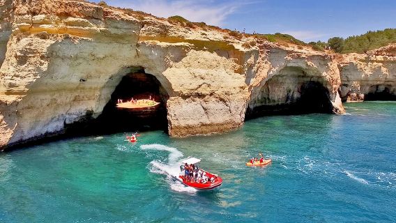 Benagil & Coastline: Full Caves Circuit Boat Tour from Portimão