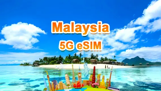 eSIM 5G de Malasia | Paquete diario/Paquete total | 500 MB/día - 30 GB en total | 1-30 días | Sistema de 24 horas | QR code