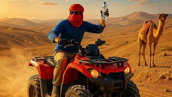 Marrakech: Agafay Desert Quad Bike & Camel Rides with Dinner Show