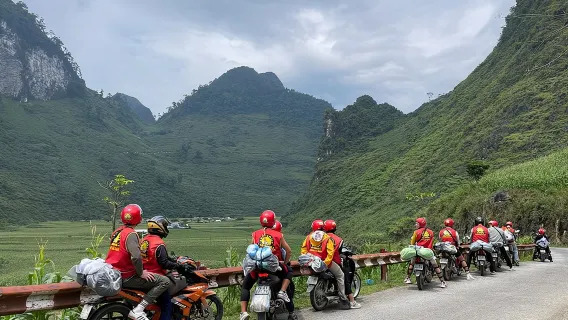 Motorbike 1 Day Off The Beaten Track, Hidden Villages, rice field