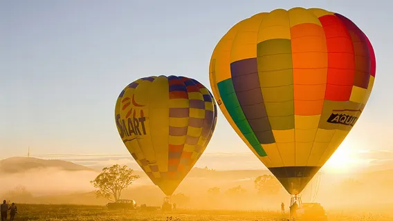시드니 헌터 리젼 45-60분 열기구 비행(샴페인 아침 식사/일출 감상/월요일부터 토요일까지 시드니 시내 픽업 서비스 포함)