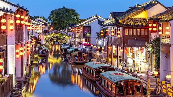 Yanjiang Tide Entertainment City + Pure Day Tour of Jiaxing City Area