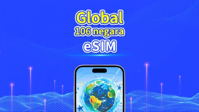 eSIM untuk 106 negara di seluruh dunia|4G/5G|Data laju tinggi|Pakej Harian/Pakej Data|24 jam bil|1-30 hari|Kod QR