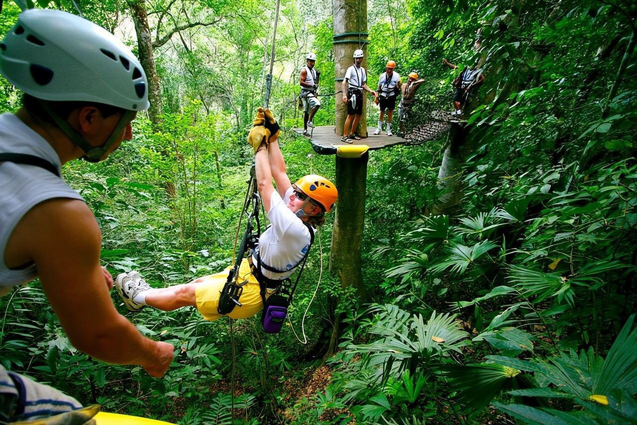 Abenteuer-Kombi-Tour: Zipline-Abenteuer und Kanäle von Tortuguero