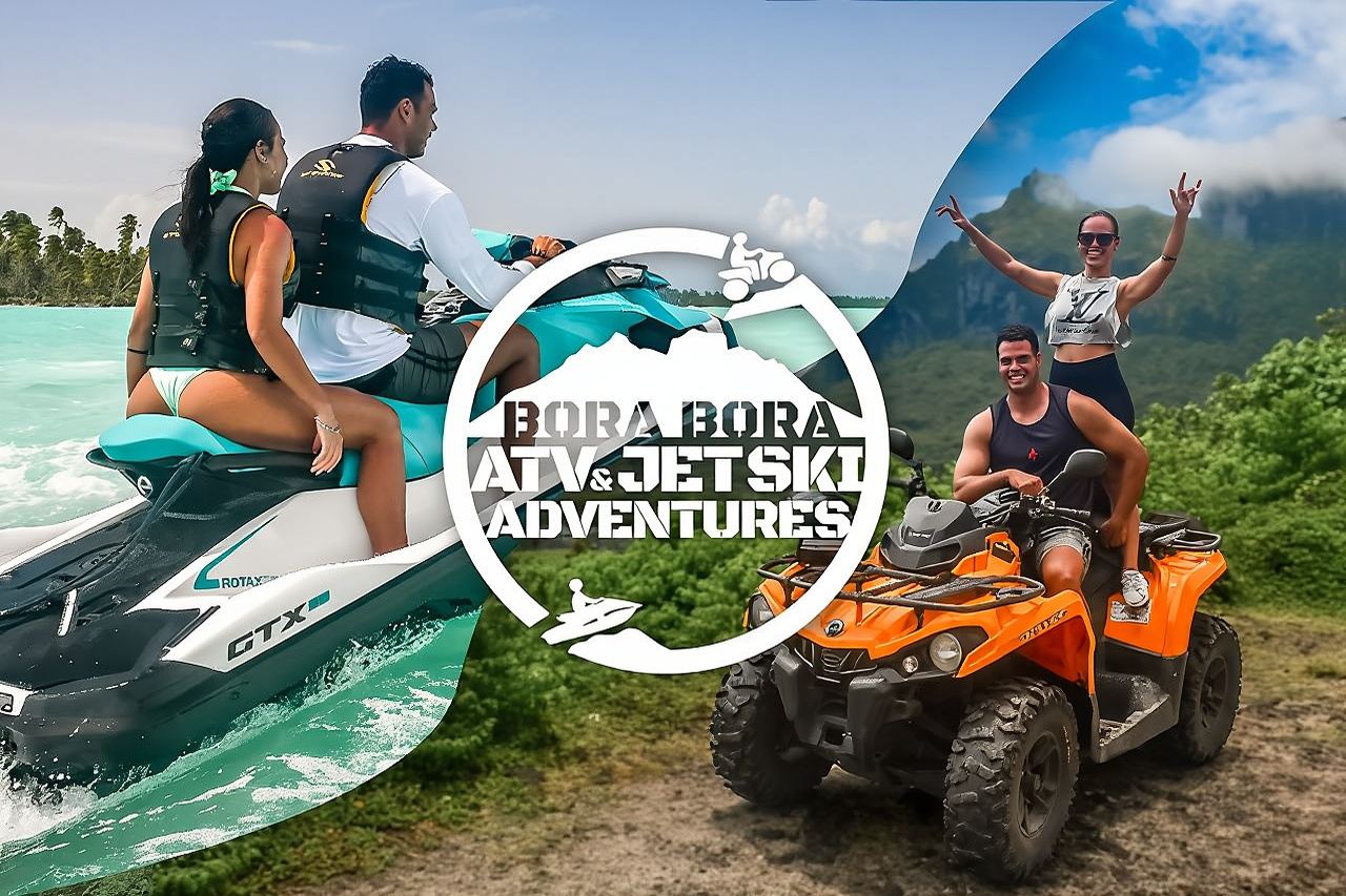 Excursión de día completo en quad y moto acuática con barbacoa polinesia en un islote.