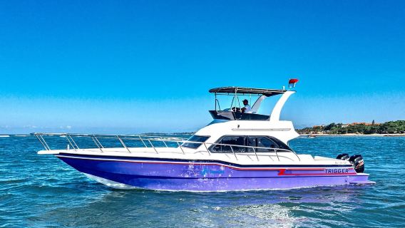 [Bali Charter Snorkeling and Sea Fishing-Goddess] Privately customized yacht luxury experience is available in the waters of Nusa Lembongan Island, Penida Island
